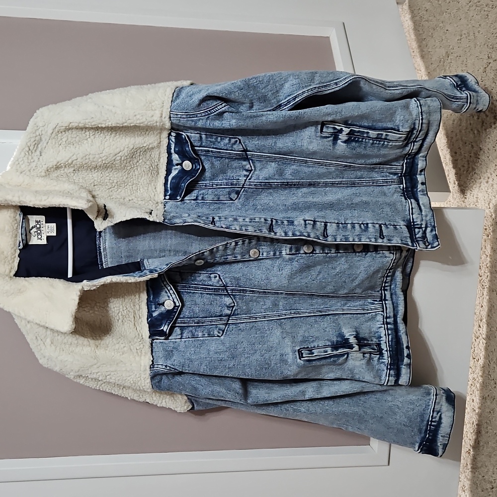 Jordache Vintage Blue and Sherpa Jean Jacket
